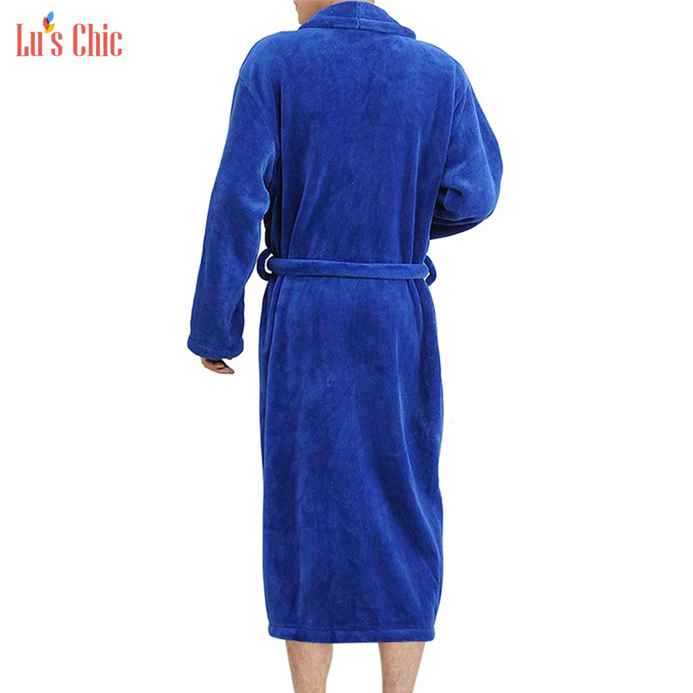 Lu's Chic Fleece Robe Plush Kimono Bathrobe Winter Soft Warm Long Night Robes Men House Coat
Lu's Chic Fleece Robe Plush Kimono Bathrobe Winter Soft Warm Long Night Robes Men House Coat