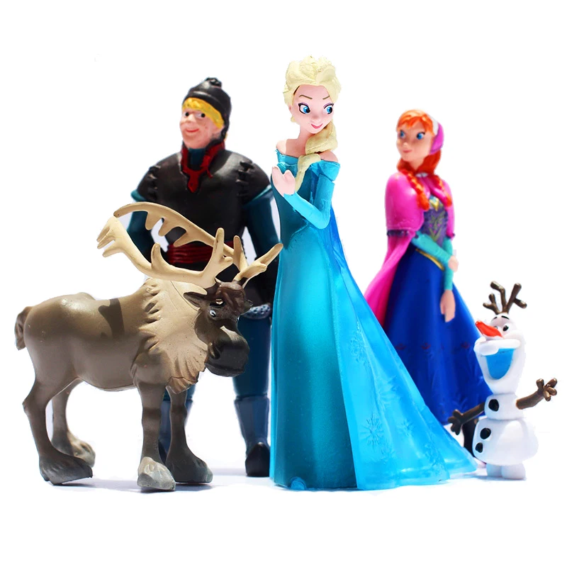 Экшн фигурки Disney Холодное сердце принцесса Анна Эльза Кристофф Свен Олаф ПВХ
