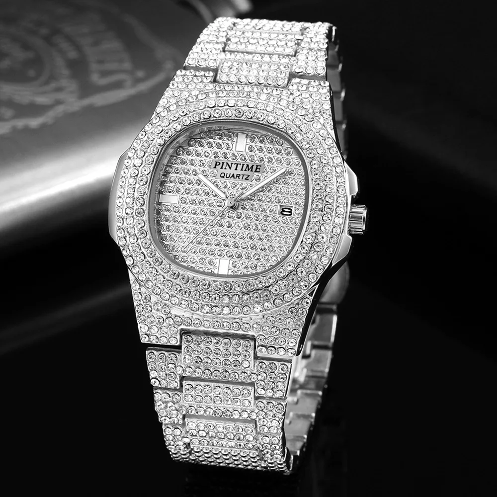 2021PINTIME Luxury Business Leisure Hip Hop Men's Diamond Watch Multifunctional Waterproof Calendar fine steel quartz Watch
2021PINTIME Luxury Business Leisure Hip Hop Men's Diamond Watch Multifunctional Waterproof Calendar fine steel quartz Watch