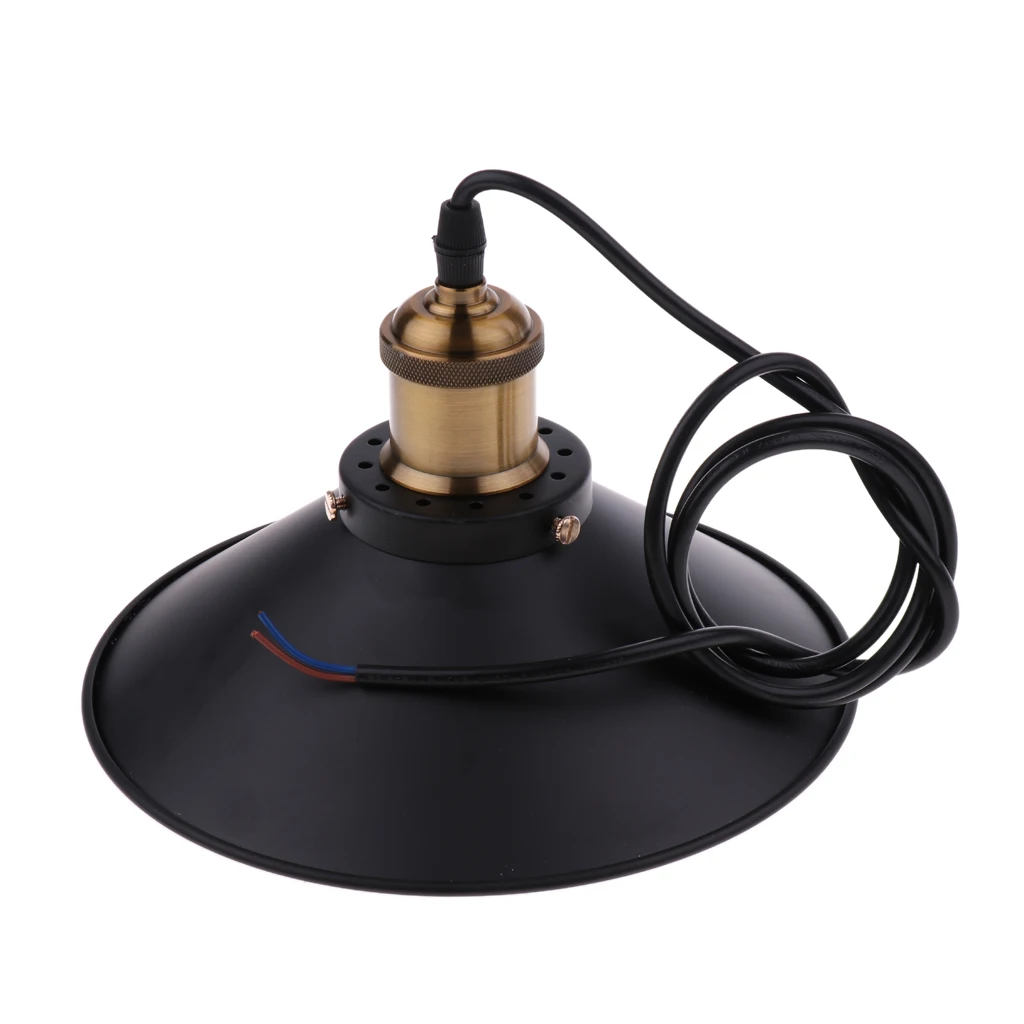 Industrial Black Metal Lampshade Vintage Retro Ceiling Chandelier Pendant Light, for Modern Loft Bar Cafe Living Room, E27
Industrial Black Metal Lampshade Vintage Retro Ceiling Chandelier Pendant Light, for Modern Loft Bar Cafe Living Room, E27