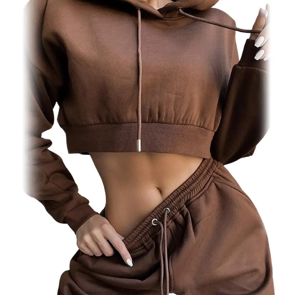 Casual Autumn Winter Two Piece Set For Women Tracksuit Harajuku Hooded Sweatshirt And Elastic Waist Long Pant 2020 Solid Outfits 
Casual Autumn Winter Two Piece Set For Women Tracksuit Harajuku Hooded Sweatshirt And Elastic Waist Long Pant 2020 Solid Outfits