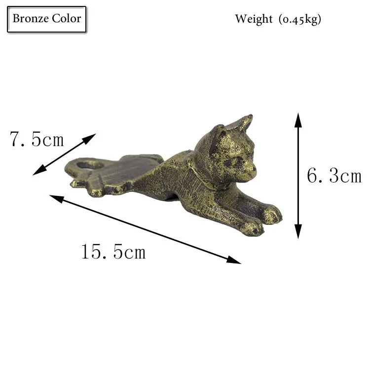 Чугунная дверная пробка для ворот, винтажная животная милая собака, лягушка, кошка, свинья, металлическая дверь, пресс-папье, для дома и офиса