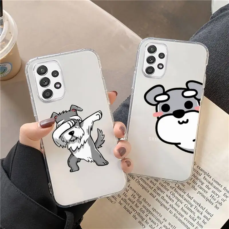 Cartoon schnauzer dog Phone Case Transparent For Samsung s21 ultra s20 fe s10 Plus a52 a51 a12 a71 Note 20 
Cartoon schnauzer dog Phone Case Transparent For Samsung s21 ultra s20 fe s10 Plus a52 a51 a12 a71 Note 20