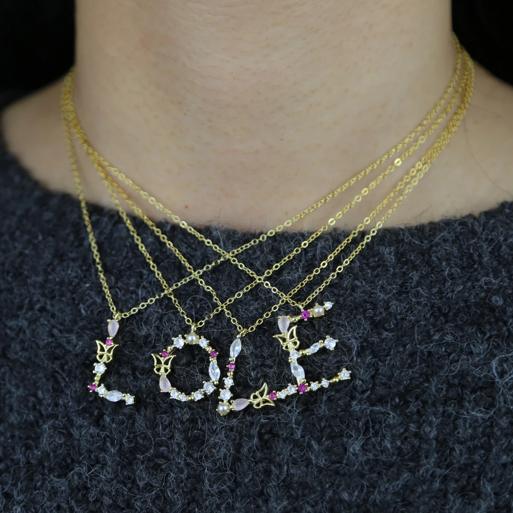 New Arrived Cute Mini Butterfly cz pearl Paved A~Z 25mm Initial Letters Pendants Charm Necklaces For Women Name Necklaces Gift
New Arrived Cute Mini Butterfly cz pearl Paved A~Z 25mm Initial Letters Pendants Charm Necklaces For Women Name Necklaces Gift