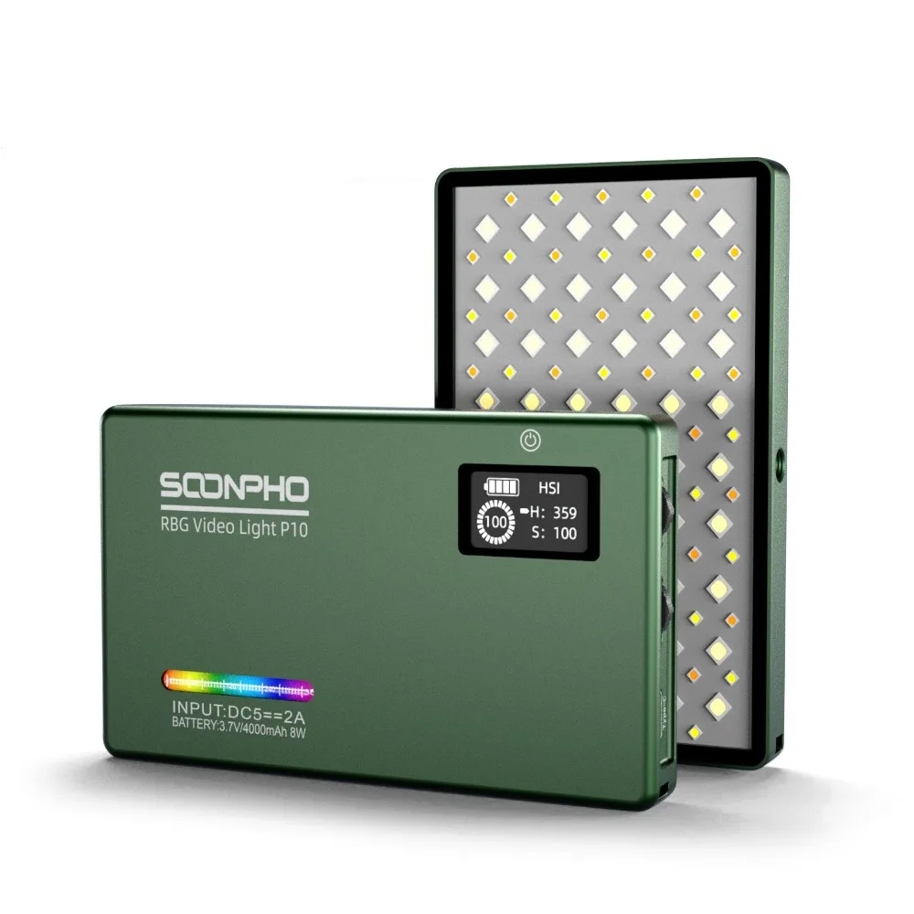 Sonopho P10 RGB 2500k-8500k mini metal full color LED video camera fill light with built-in battery for mobile phone camera taki
Sonopho P10 RGB 2500k-8500k mini metal full color LED video camera fill light with built-in battery for mobile phone camera taki