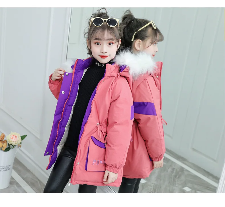 Winter Jacket for Girls Kids Warm Coat Fur Hooded Clothing Thick Coat Children's Embroidery Jacket Teenage Winter Park 4-13 Year
Winter Jacket for Girls Kids Warm Coat Fur Hooded Clothing Thick Coat Children's Embroidery Jacket Teenage Winter Park 4-13 Year