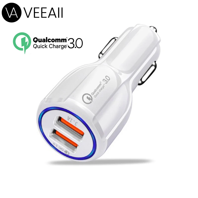 VEEAII QC 3.0 2.0 2 Port USB Car Charger for iPhone 6 7 8 X XR XS MAX Samsung Xiaomi Redmi Mobile Phone Adapter Tablet Charging
VEEAII QC 3.0 2.0 2 Port USB Car Charger for iPhone 6 7 8 X XR XS MAX Samsung Xiaomi Redmi Mobile Phone Adapter Tablet Charging