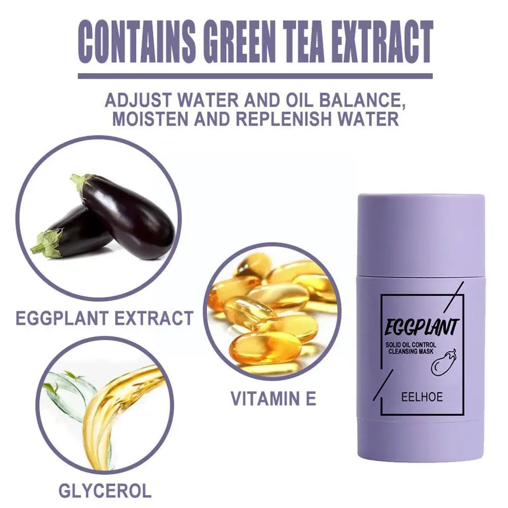 Green Tea Deep Cleansing Mud Oil Control Anti-Acne Whitening Brighten Moisturizing Skin Masks Stick Purifying Skin Eggplant F7R0 
Green Tea Deep Cleansing Mud Oil Control Anti-Acne Whitening Brighten Moisturizing Skin Masks Stick Purifying Skin Eggplant F7R0
