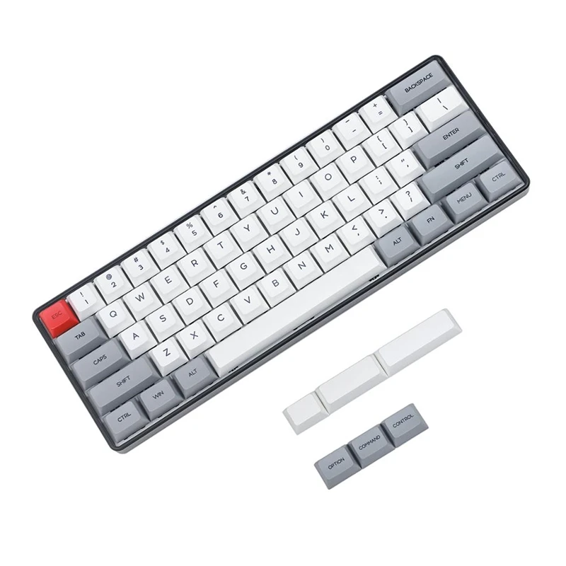 Suitable for Keyboard 61 ansi dye sub gray white pbt, keycap for mx 61 keyboard gk61 gk61x gk61xs sk61 dz60 
Suitable for Keyboard 61 ansi dye sub gray white pbt, keycap for mx 61 keyboard gk61 gk61x gk61xs sk61 dz60