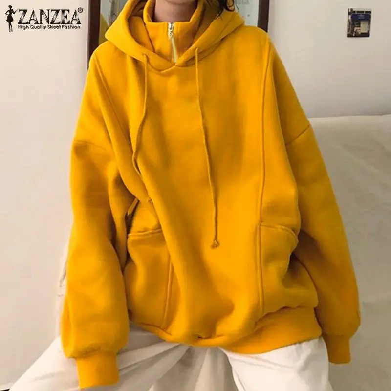 ZANZEA Fashion Harajuku Women Sweatshirt Hoodies 2022 Autumn Long Sleeve Pullovers Oversized Casual Solid Loose Streetwears 7
ZANZEA Fashion Harajuku Women Sweatshirt Hoodies 2022 Autumn Long Sleeve Pullovers Oversized Casual Solid Loose Streetwears 7