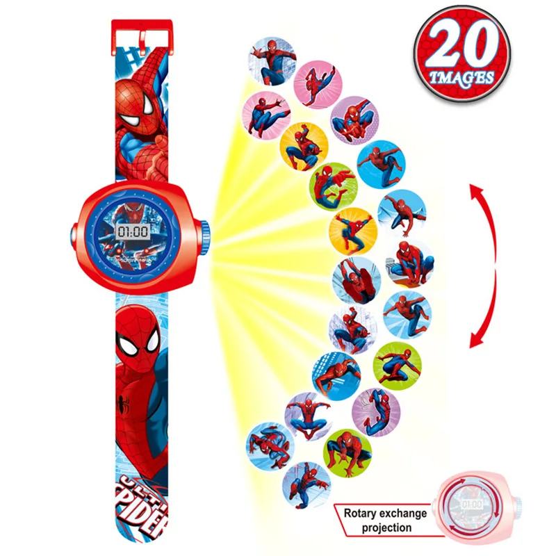 Princess Elsa Children Watches Girls Rubber Digital 3D Projection Mickey Watch Kids Clock Boys Wristwatches Gift Dropshipping | Наручные