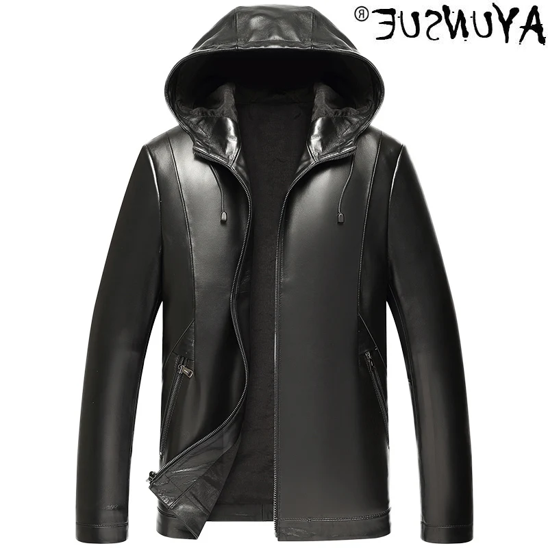 Genuine sheepskin coat for motorcycle, genuine leather jacket with Hoodie, short, spring and summer
Genuine sheepskin coat for motorcycle, genuine leather jacket with Hoodie, short, spring and summer
