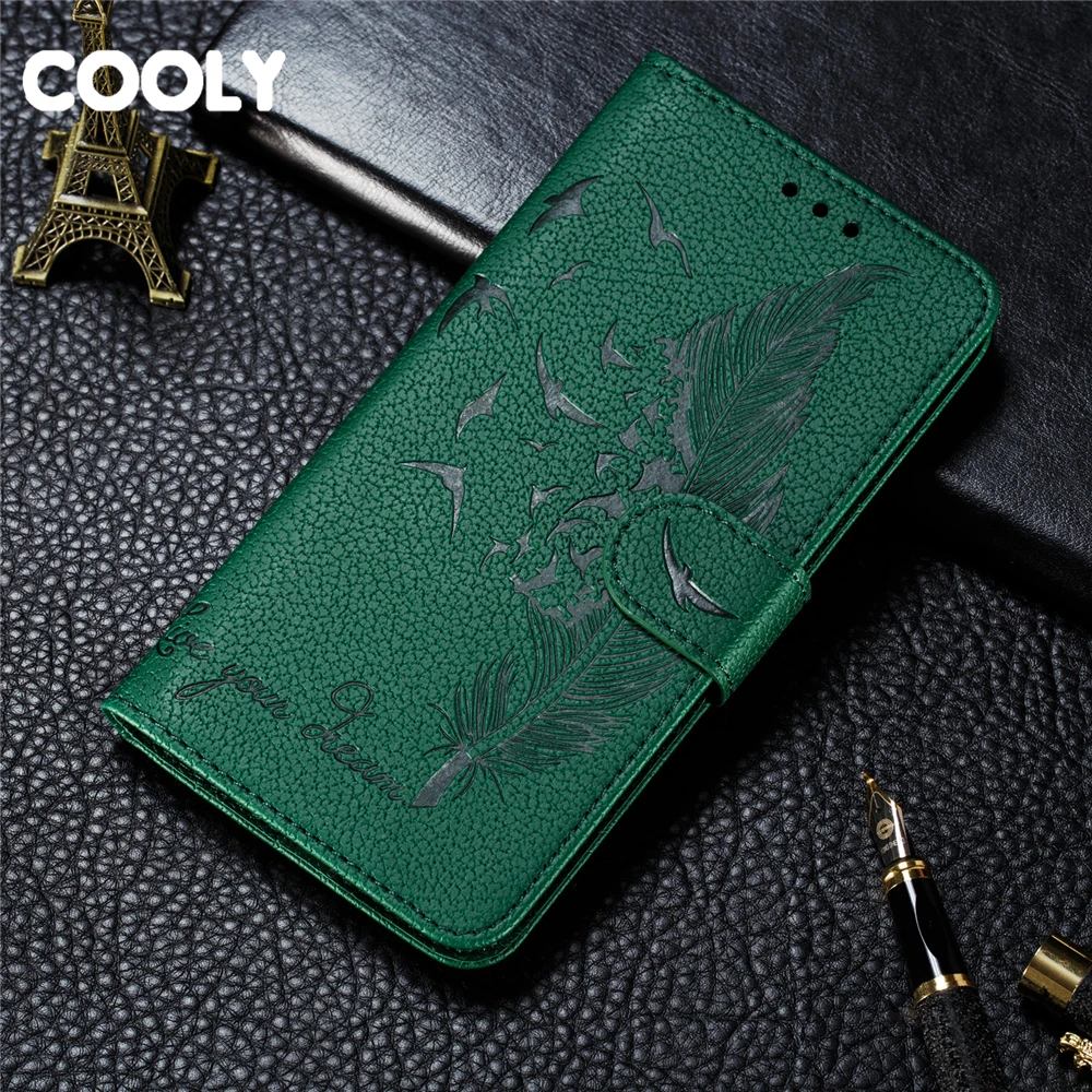 Чехол с перьями из мультфильма COOLY для Samsung Galaxy J6 Plus J4 2018 A6 A7 A9 Ретро Кожаный
