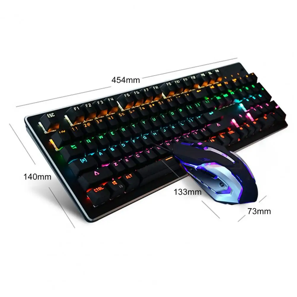Wired Keyboard Mouse Combo Set Universal Backlight USB Wired Gaming Keyboard Mouse Kit for PC Laptop
Wired Keyboard Mouse Combo Set Universal Backlight USB Wired Gaming Keyboard Mouse Kit for PC Laptop