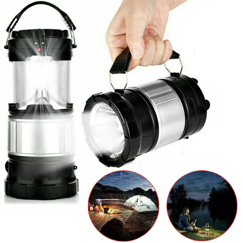 Portable LED Camping Light USB Solar Rechargeable Flashlight Lantern Camping Hiking Lamp Outdoor Handheld Tent Light
Portable LED Camping Light USB Solar Rechargeable Flashlight Lantern Camping Hiking Lamp Outdoor Handheld Tent Light