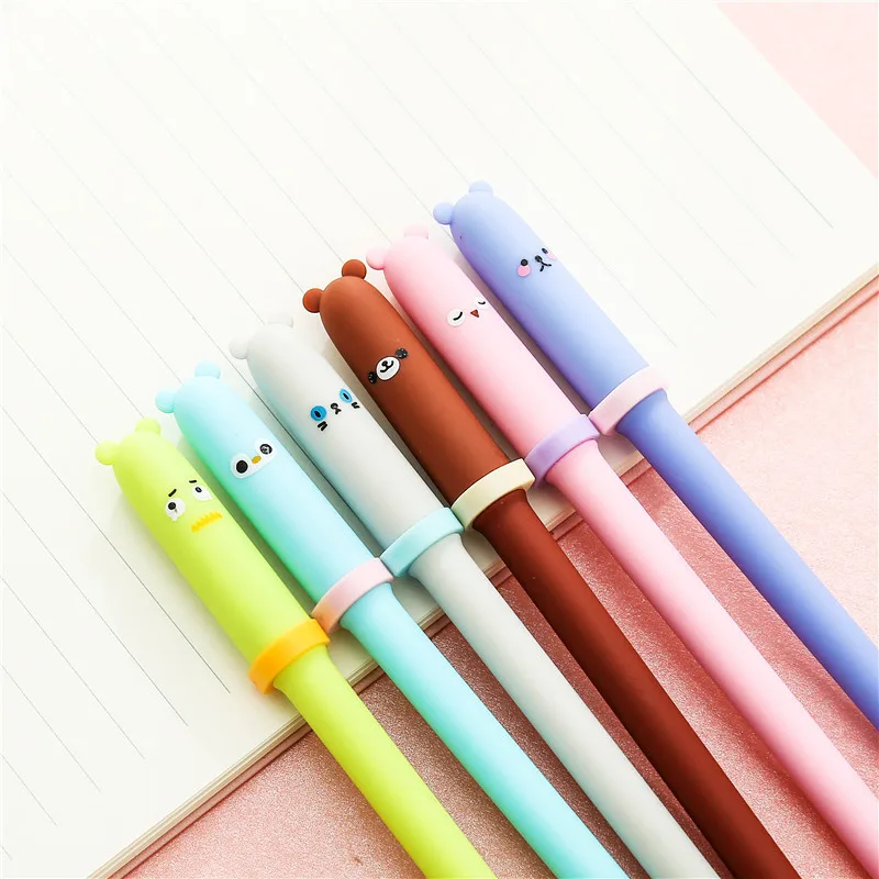 6 pcs/lot Cartoon Animal Panda Gel Pen 0.38mm Black Ink Cat Pens for Writing Office School Writing Supplies Kawaii Stationery 
6 pcs/lot Cartoon Animal Panda Gel Pen 0.38mm Black Ink Cat Pens for Writing Office School Writing Supplies Kawaii Stationery