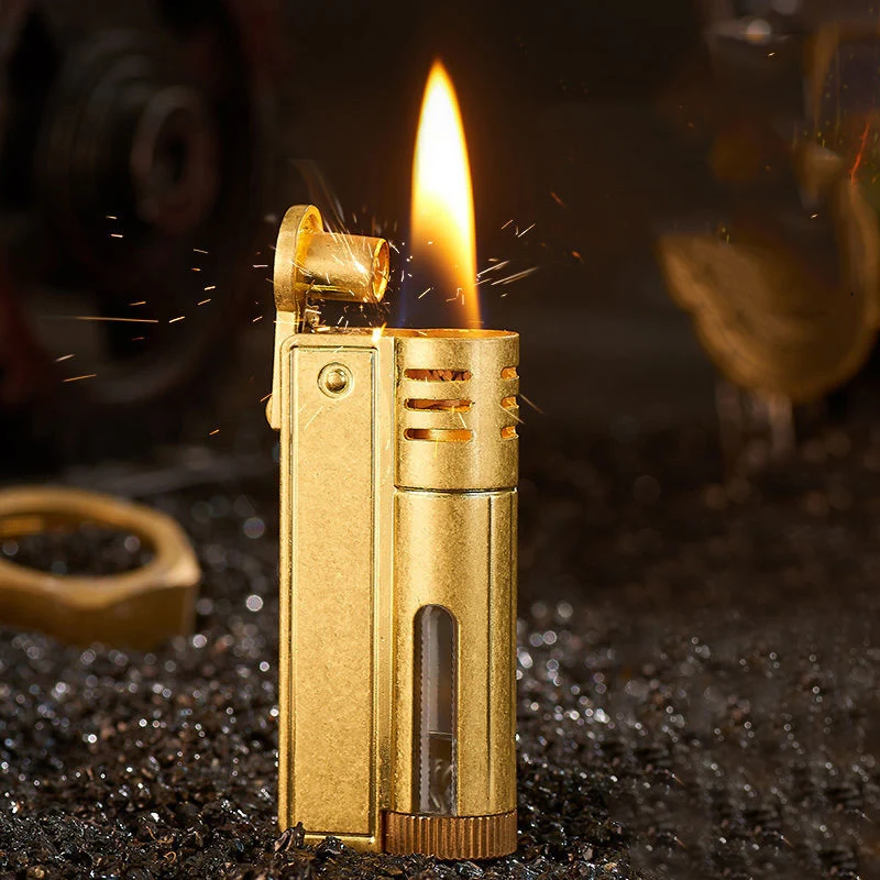 Classic Retro Gasoline Lighter Metal Windproof Open Flame Cigarette Lighters Grinding Wheel Flintstone One-Key Ignition
Classic Retro Gasoline Lighter Metal Windproof Open Flame Cigarette Lighters Grinding Wheel Flintstone One-Key Ignition