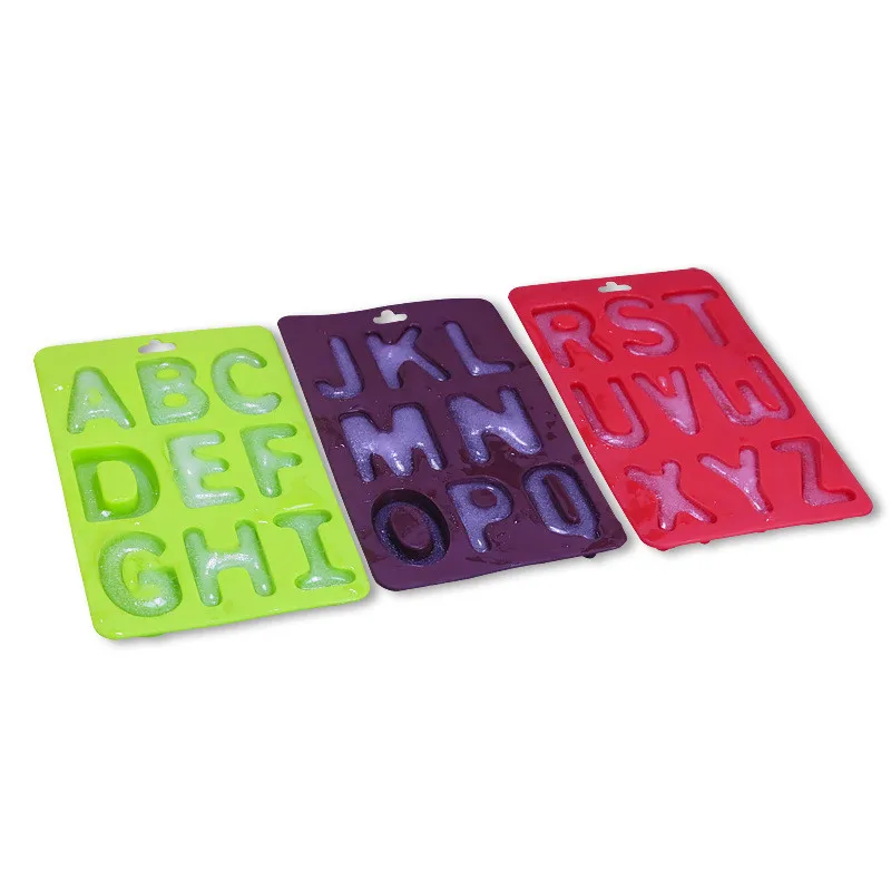 3pcs/set Big Alphabet letter Silicone Chocolate Mold Cake Cupcake Decoration Baking Tools |