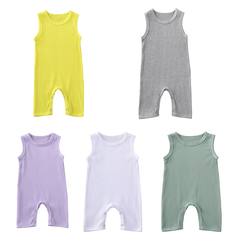 0-24Months New born infant baby girls Boy unisex Rompers solid color sleeveless Jumpsuits summer one pieces playsuits 
0-24Months New born infant baby girls Boy unisex Rompers solid color sleeveless Jumpsuits summer one pieces playsuits