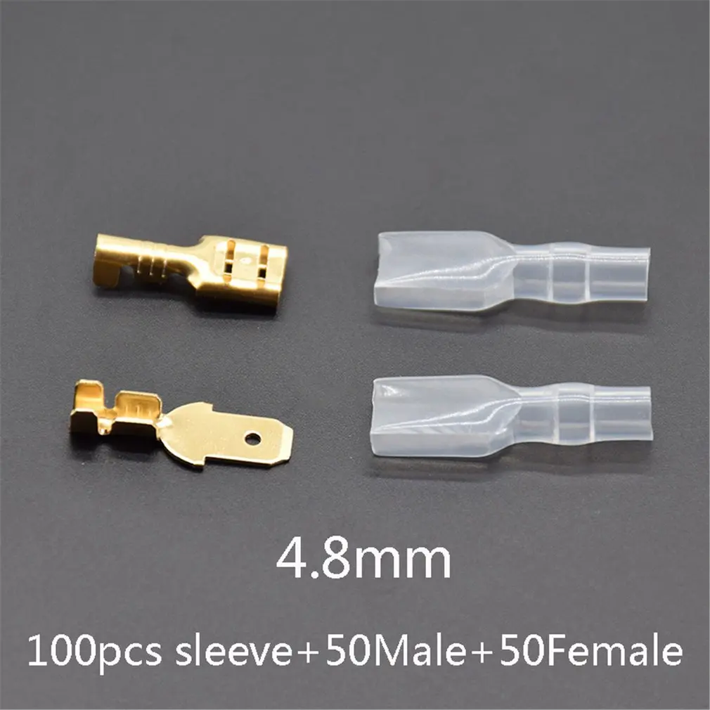 200 Pcs / 50 Pairs Female Male Shovel Crimp Terminal Sleeve Wire Wrap Connector For 22-16 Awg 2 2.8Mm 6.3Mm 4.8Mm 
200 Pcs / 50 Pairs Female Male Shovel Crimp Terminal Sleeve Wire Wrap Connector For 22-16 Awg 2 2.8Mm 6.3Mm 4.8Mm