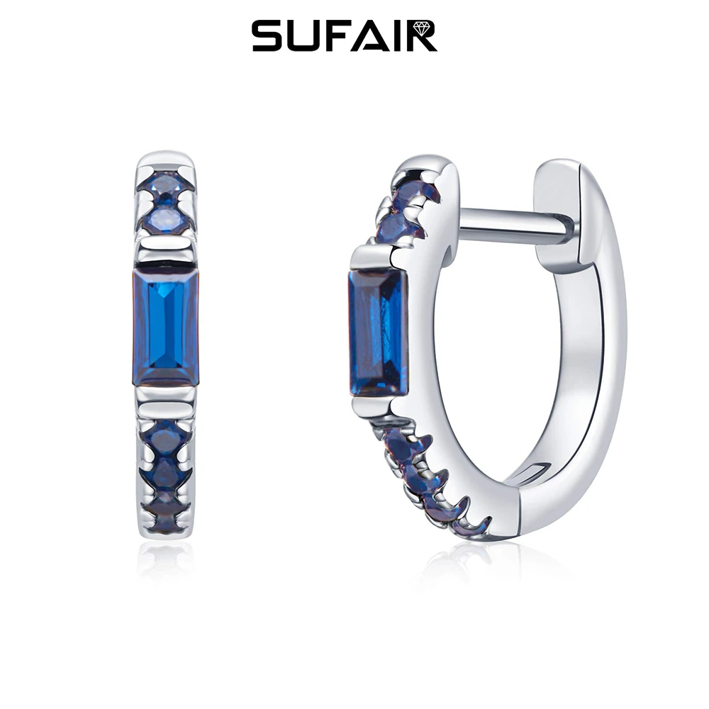 

Sufair 925 Sterling Silver Small Huggie Hoop Earrings for Women 14k Gold Sapphire Dainty Tiny Hypoallergenic Earrings Jewelry