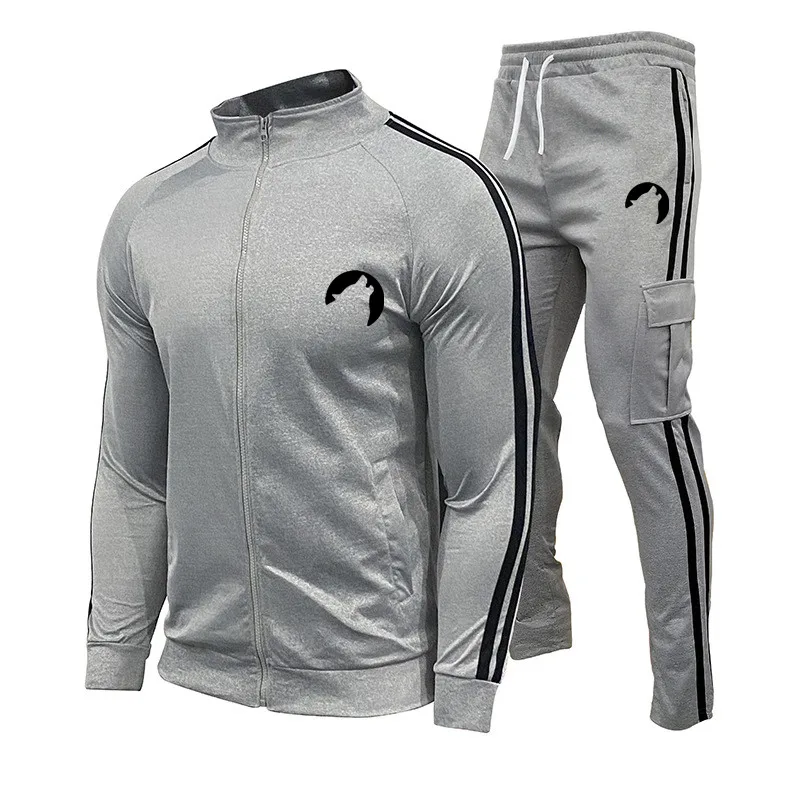 Men's Casual Suit Animal Wolf Head Logo Stitching Jogging Sportswear Zipper Jacket + Pants 2-Piece Sets Men's Sportswear Suit
Men's Casual Suit Animal Wolf Head Logo Stitching Jogging Sportswear Zipper Jacket + Pants 2-Piece Sets Men's Sportswear Suit