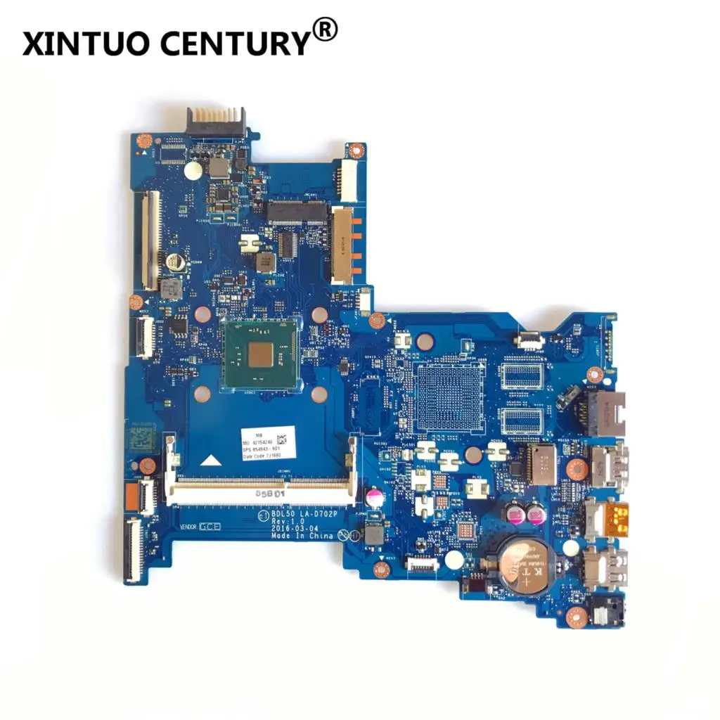 854944-601 Mainboard For HP 250 G5 15-AY 15-AU Laptop Motherboard SR2KN N3060 BDL50 LA-D702P 854944-001 854944-501 100% Test
854944-601 Mainboard For HP 250 G5 15-AY 15-AU Laptop Motherboard SR2KN N3060 BDL50 LA-D702P 854944-001 854944-501 100% Test
