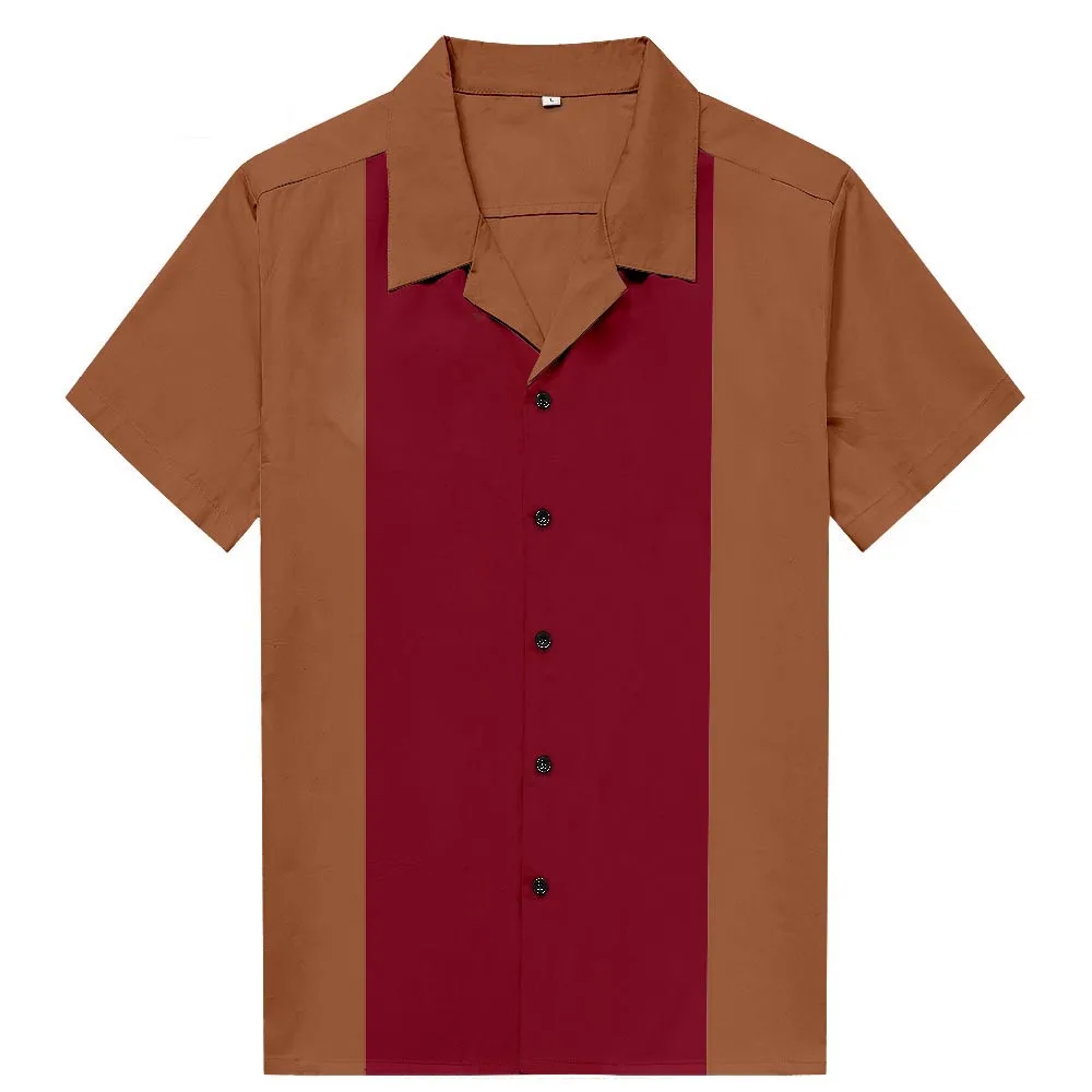 Men's 50s Male Clothing Short Sleeve Patchwork Rockabilly Style Casual Cotton Blouse 2021 New Vintagew Mens Bowling Dress Shirts
Men's 50s Male Clothing Short Sleeve Patchwork Rockabilly Style Casual Cotton Blouse 2021 New Vintagew Mens Bowling Dress Shirts