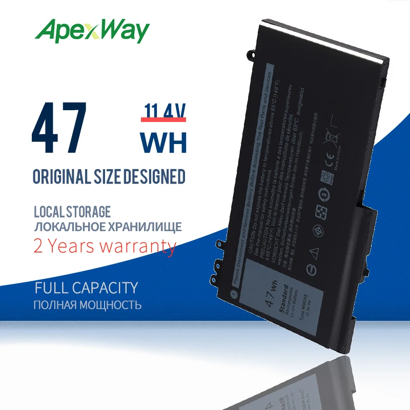 Apexway 11,4 V 47Wh NGGX5 Аккумулятор для ноутбука DELL Latitude E5270 E5470 M3510 E5570 E5550 RDRH9
Apexway 11,4 V 47Wh NGGX5 Аккумулятор для ноутбука DELL Latitude E5270 E5470 M3510 E5570 E5550 RDRH9