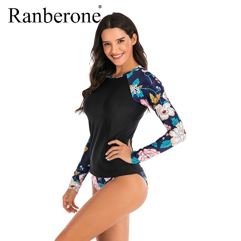 Swimsuit Women 2 Pieces Long Sleeve Female Bathing Suit Print Floral Surfing Bodysuit Swim Wear Beach Sun Protection Clothing
Swimsuit Women 2 Pieces Long Sleeve Female Bathing Suit Print Floral Surfing Bodysuit Swim Wear Beach Sun Protection Clothing