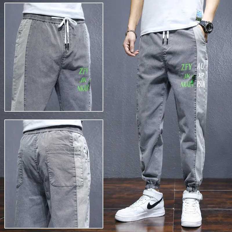 2021 Spring And Summer Male Black And Gray Color Matching Multi-Pocket Jeans Micro-Elastic Denim Trousers Men's Casual Overalls
2021 Spring And Summer Male Black And Gray Color Matching Multi-Pocket Jeans Micro-Elastic Denim Trousers Men's Casual Overalls