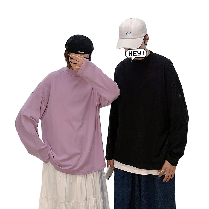 2021 Winter Thick Stand Collar T Shirt Men's Fashion Casual Striped T-shirt Men Streetwear Korean Loose Long-sleeved Tshirt Mens
2021 Winter Thick Stand Collar T Shirt Men's Fashion Casual Striped T-shirt Men Streetwear Korean Loose Long-sleeved Tshirt Mens