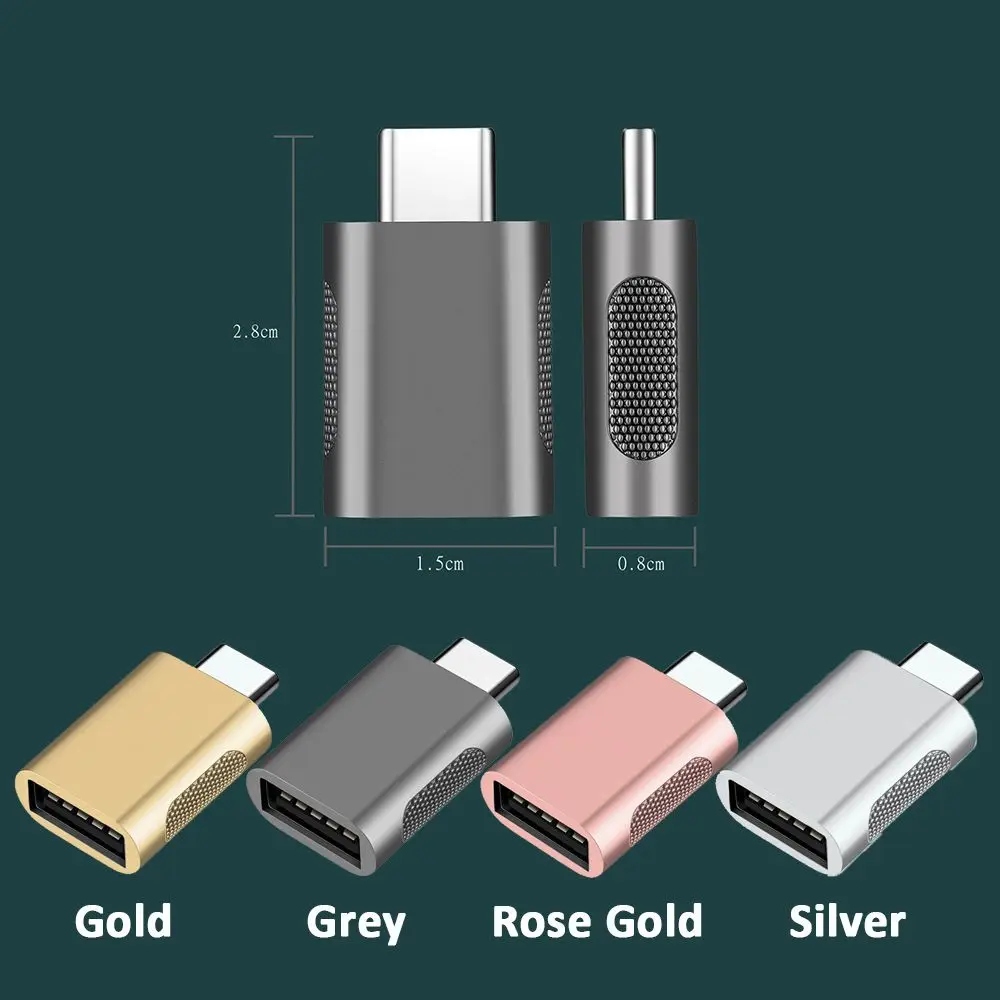 Кабель Type-C папа-USB мама из сплава с Type C на USB 30 переходник OTG для Macbook iPad Xiaomi Samsung Huawei