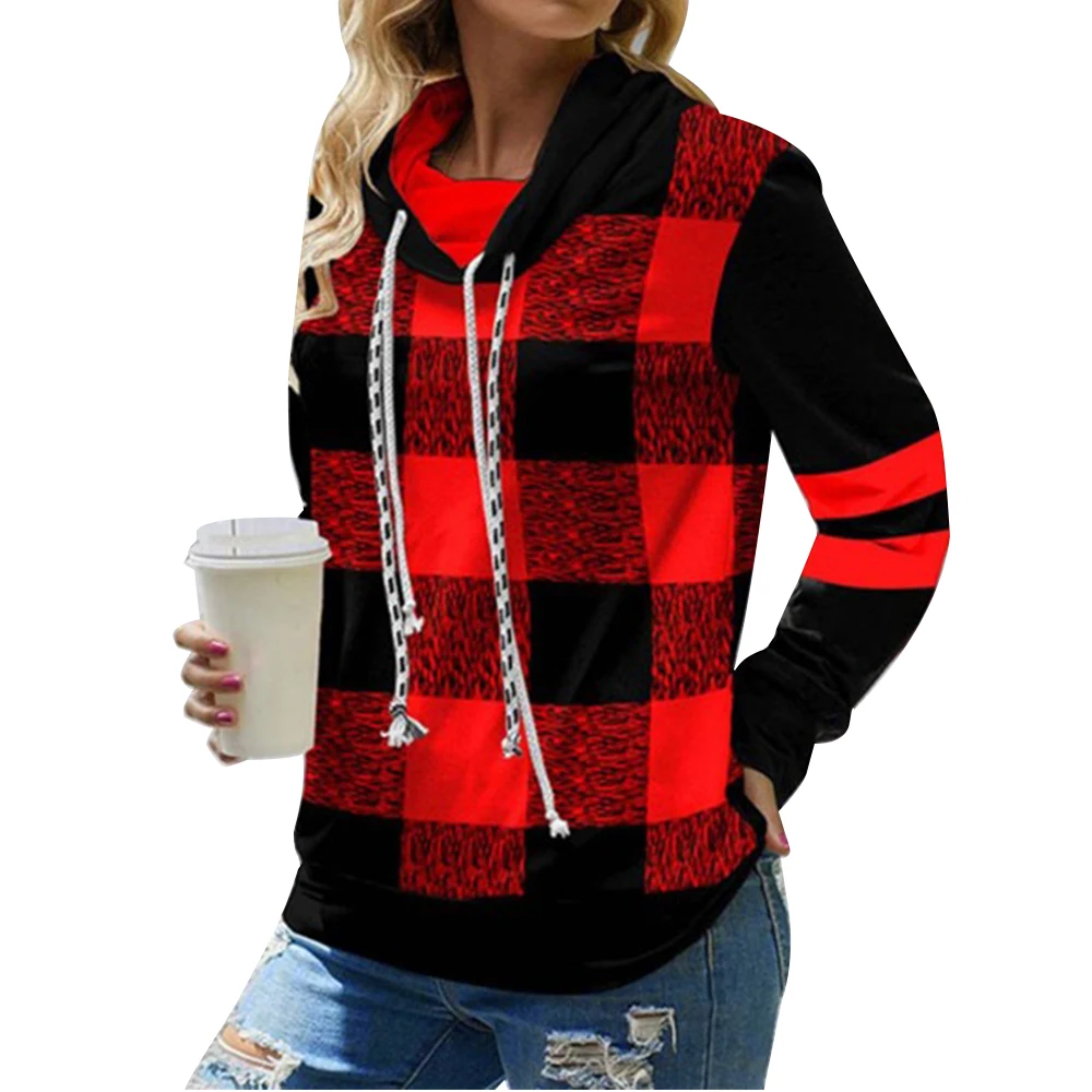 Autumn Winter Women Casual Sweatshirt Hoodie Street Style Loose Drawstring Oversized Hoodie Plaid Print Pullovers Commute Tops
Autumn Winter Women Casual Sweatshirt Hoodie Street Style Loose Drawstring Oversized Hoodie Plaid Print Pullovers Commute Tops
