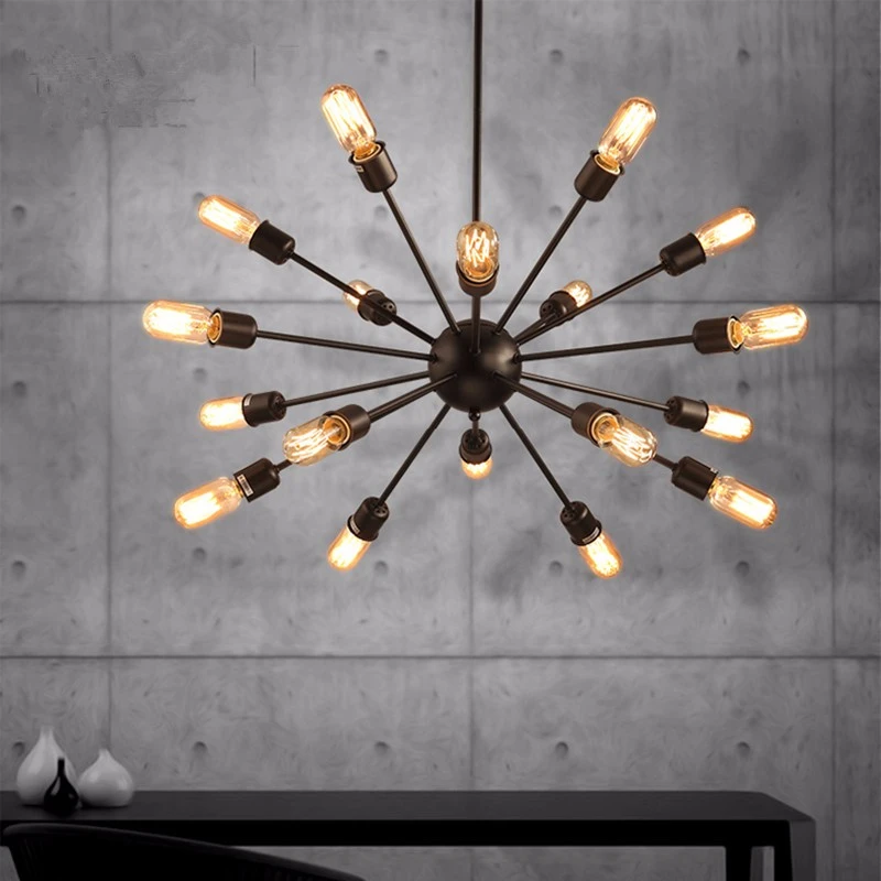 

Mordern Nordic Retro pendant light Edison Bulb Lights fixtures lustre industriel iron Loft Antique DIY E27 Spider Ceiling Lamp