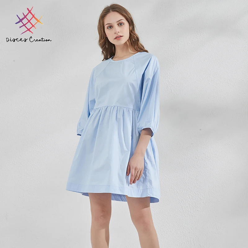2021 Summer Fashion Elegant Blue Loose Casual Mini Dress Summer Party Birthday Holiday Cute Three-quarter Sleeve Shirt Dress
2021 Summer Fashion Elegant Blue Loose Casual Mini Dress Summer Party Birthday Holiday Cute Three-quarter Sleeve Shirt Dress