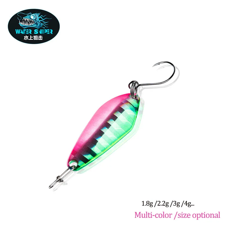 Water Sniper 1.8g 2.2g 3g 4g Fishing Spoon Lure 3pcs/Lot Metal Single Hook Trout Baits Artificial Spoonbait Set
Water Sniper 1.8g 2.2g 3g 4g Fishing Spoon Lure 3pcs/Lot Metal Single Hook Trout Baits Artificial Spoonbait Set