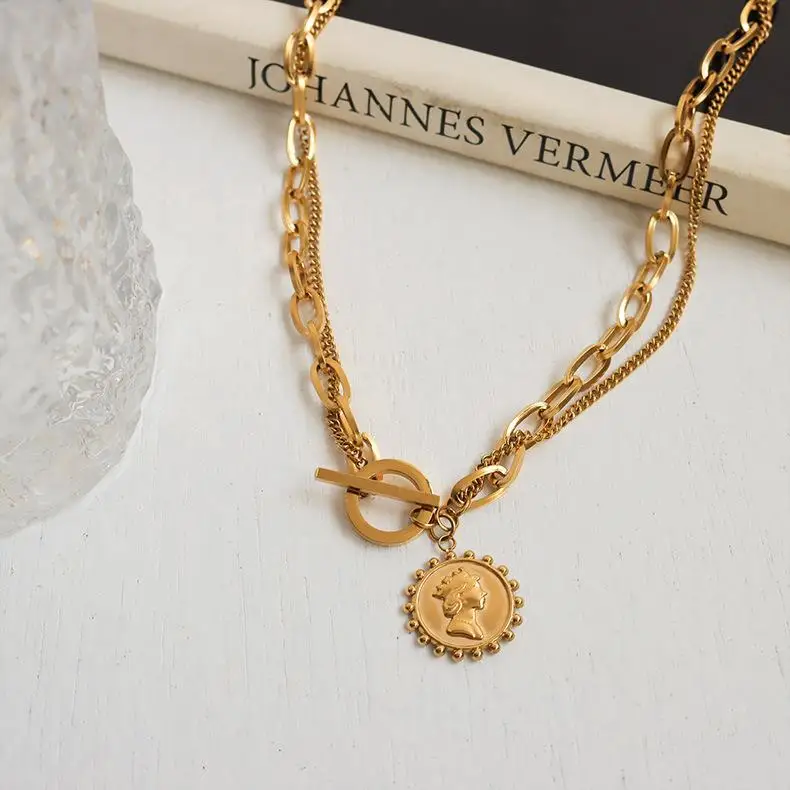 Retro choker high quality metal double-layered chains aestheti gothic pendant accessories vintage women necklace jewelry 2021
Retro choker high quality metal double-layered chains aestheti gothic pendant accessories vintage women necklace jewelry 2021