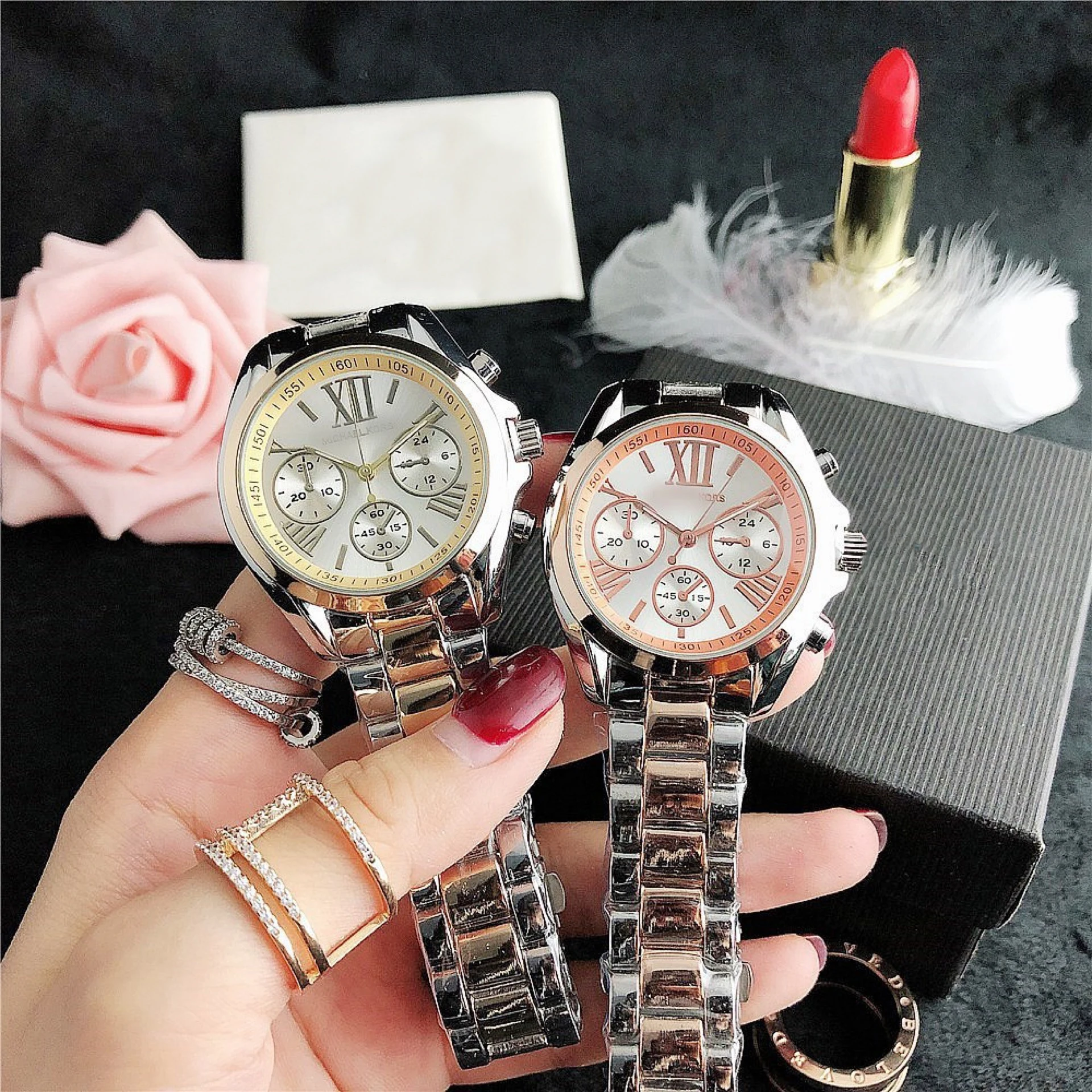 MK Similar Style Watch Diamond Watch Stainless Steel Gold Rose Gold Watch Quartz Watch Dimond Full Cover
MK Similar Style Watch Diamond Watch Stainless Steel Gold Rose Gold Watch Quartz Watch Dimond Full Cover