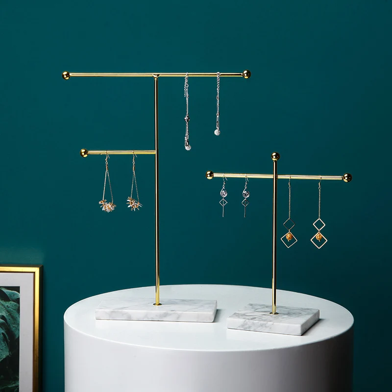 Modern metal storage rack with marble base Fashionable jewelry ring necklace earrings display stand table decoration WJ606
Modern metal storage rack with marble base Fashionable jewelry ring necklace earrings display stand table decoration WJ606