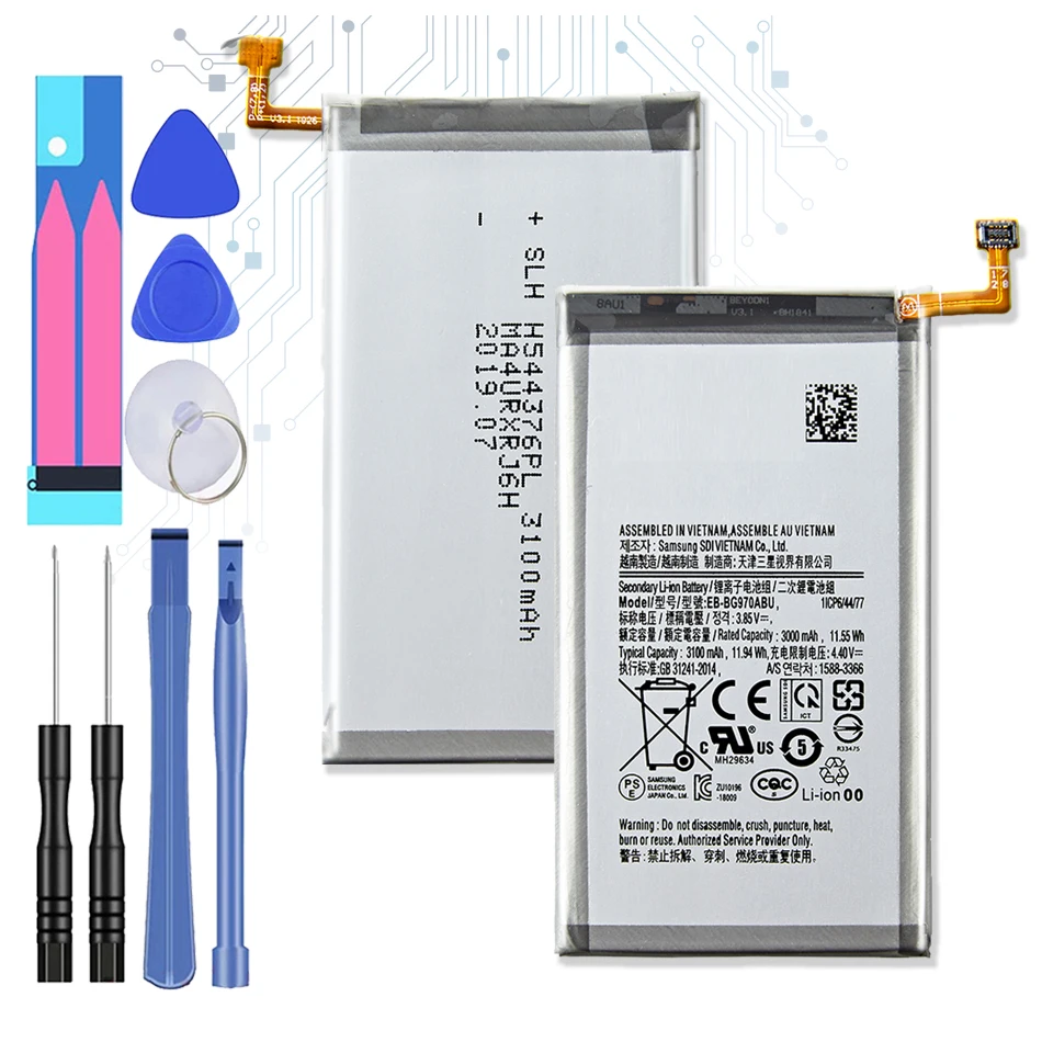 For EB-BG970ABU 3100mAh Battery For Samsung Galaxy S10E S10 E G9700 SM-G970F/DS SM-G970F SM-G970U SM-G970W Mobile Phone
For EB-BG970ABU 3100mAh Battery For Samsung Galaxy S10E S10 E G9700 SM-G970F/DS SM-G970F SM-G970U SM-G970W Mobile Phone