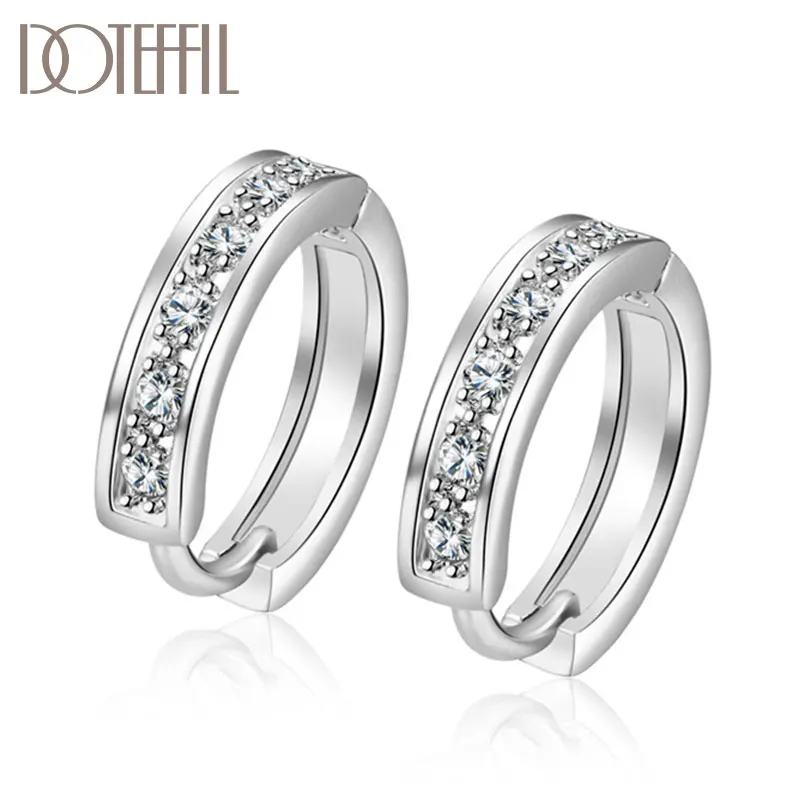 DOTEFFIL 925 Sterling Silver Crystal AAA Zircon Earring For Woman Fashion Party Wedding Engagement Party Jewelry
DOTEFFIL 925 Sterling Silver Crystal AAA Zircon Earring For Woman Fashion Party Wedding Engagement Party Jewelry