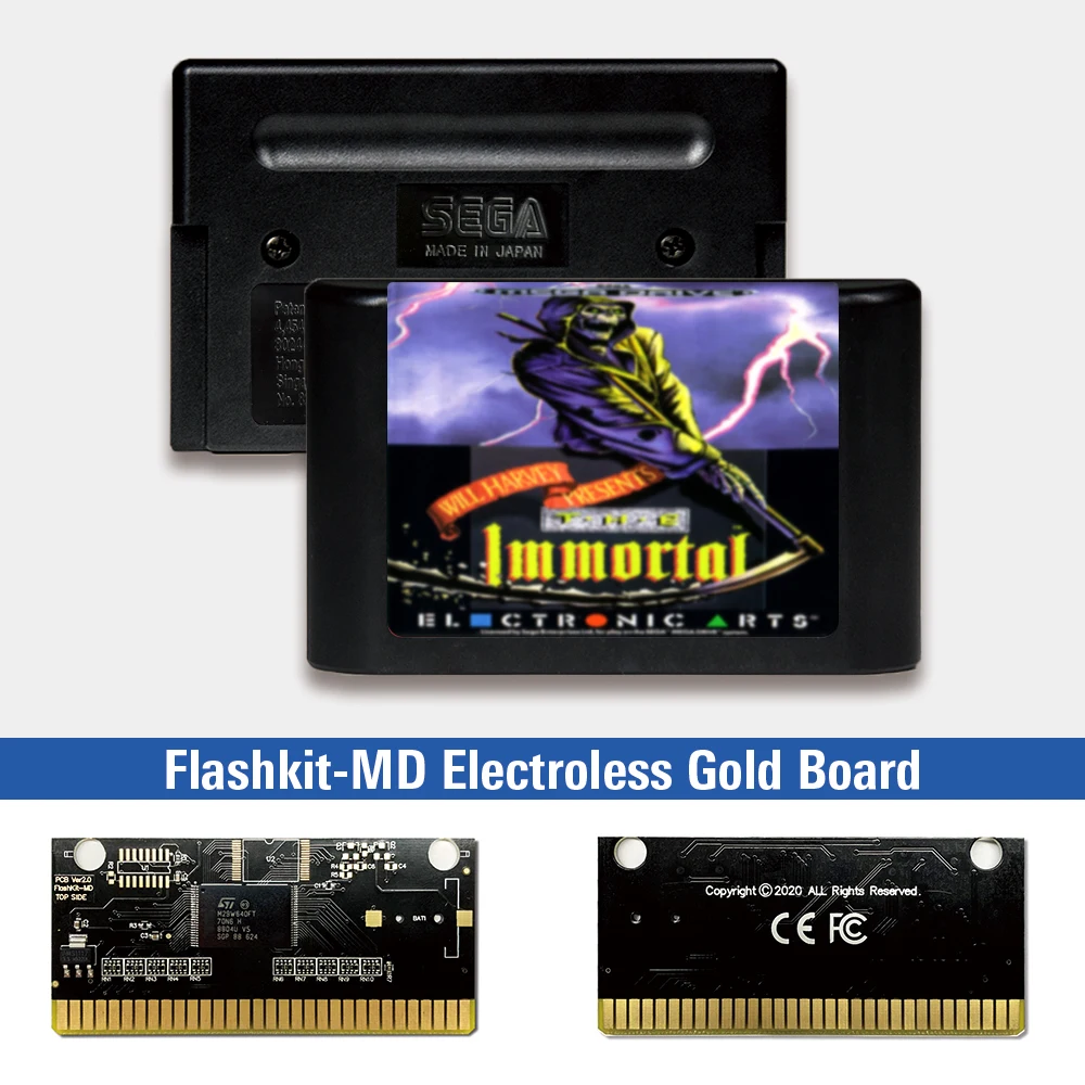 Иммортальная этикетка европейского бренда Flashkit MD Electroless Gold схема на основе печатной платы для видеоигровой консоли Sega Genesis Megadrive
Иммортальная этикетка европейского бренда Flashkit MD Electroless Gold схема на основе печатной платы для видеоигровой консоли Sega Genesis Megadrive