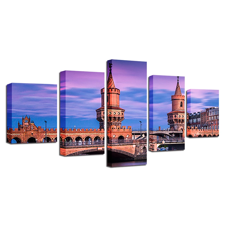Living Room Wall Art Pictures Decor Printing 5 Pieces Vintage Buildings And Bridge Towers Scenry Canvas Paintings Modular Poster
Living Room Wall Art Pictures Decor Printing 5 Pieces Vintage Buildings And Bridge Towers Scenry Canvas Paintings Modular Poster
