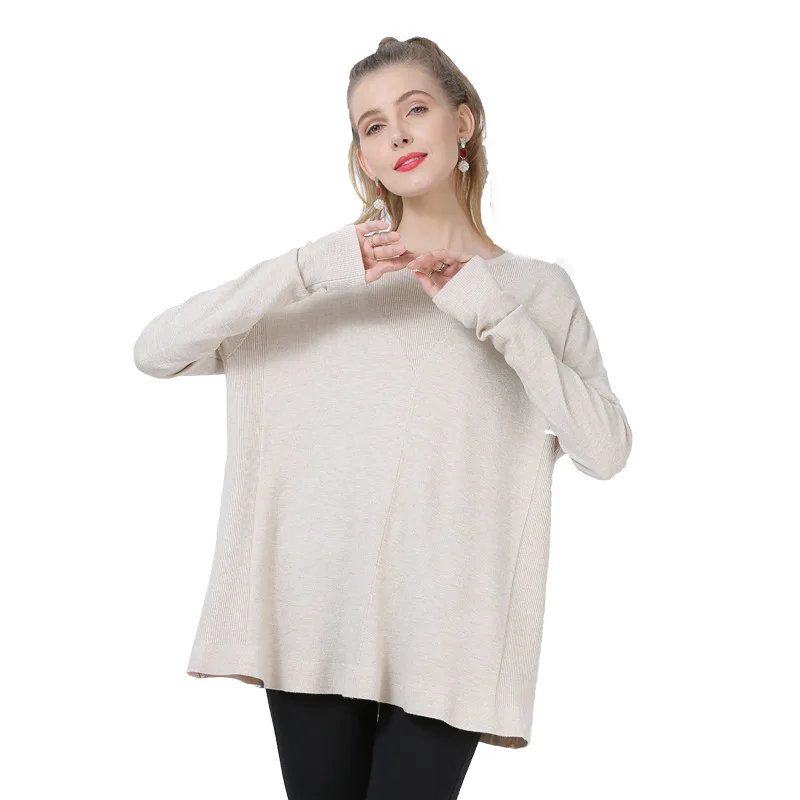 2020 autumn new temperament solid color sweater female fat MM large size sweater female word collar simple wild pullover sweater
2020 autumn new temperament solid color sweater female fat MM large size sweater female word collar simple wild pullover sweater