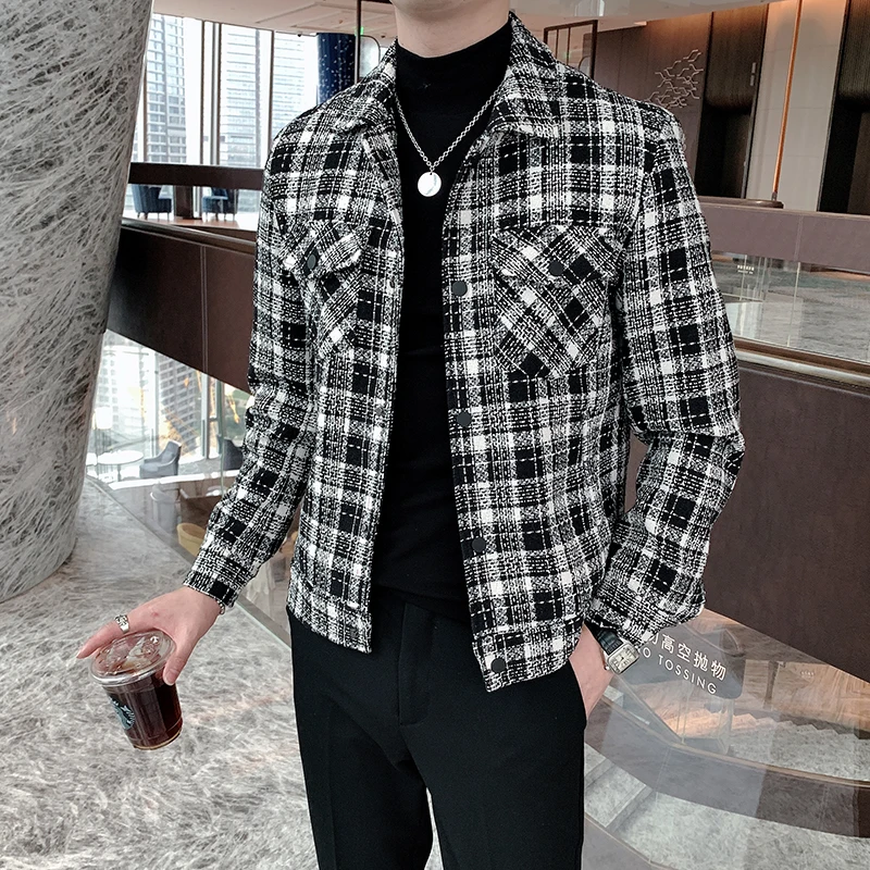 2021 Autumn Winter New Men's Wool Overcoat for Male Plaid Woolen Windbreaker Mens Casual Warm Coat Outer Wear Clothing B622
2021 Autumn Winter New Men's Wool Overcoat for Male Plaid Woolen Windbreaker Mens Casual Warm Coat Outer Wear Clothing B622