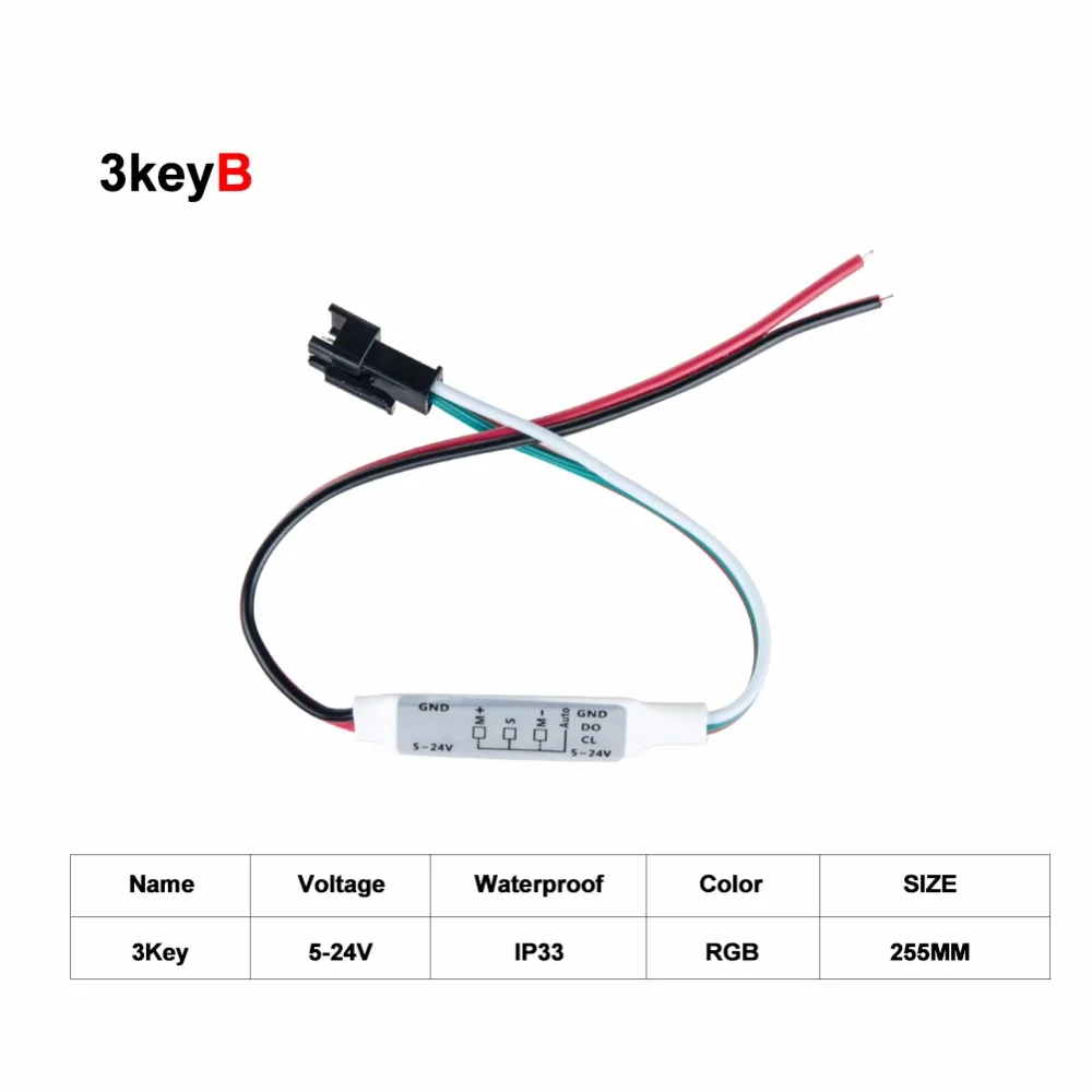 RGB Remote Controller 3 Key DC 17 Key DC 5V-12V Wireless Mini RF LED Controller For 3 PIN 2812/2811/1903/ 6812 LED Strip Light
RGB Remote Controller 3 Key DC 17 Key DC 5V-12V Wireless Mini RF LED Controller For 3 PIN 2812/2811/1903/ 6812 LED Strip Light