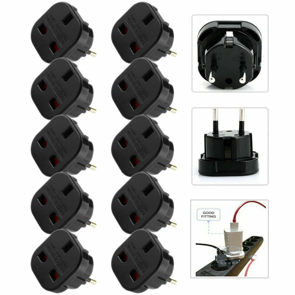 Universal Travel UK To EU 240V Adapters Power Charger Adapter Outlet Converter Power Socket Plug Black Adaptor Connecto
Universal Travel UK To EU 240V Adapters Power Charger Adapter Outlet Converter Power Socket Plug Black Adaptor Connecto