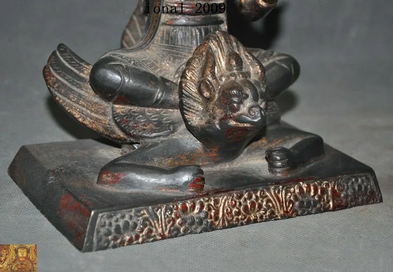 wedding decoration Tibet Buddhism Purple Bronze Gilt Garuda Bird God Jambhala Mammon Buddha statue
wedding decoration Tibet Buddhism Purple Bronze Gilt Garuda Bird God Jambhala Mammon Buddha statue