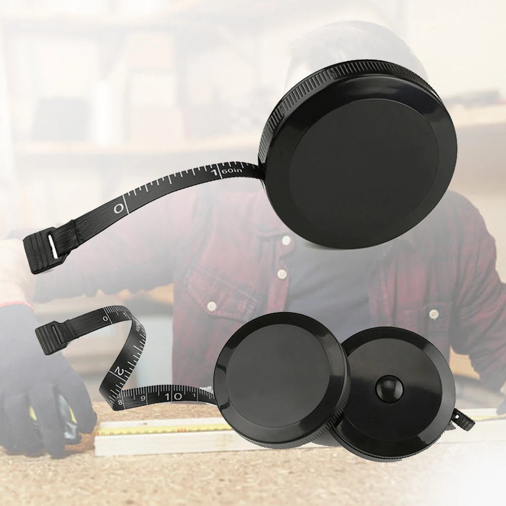 Black Glossy ABS Plastic Shell Round Tape Measure/Automatic Telescopic Soft Meter Rule/Taper Tape Measuring Tools 150CM/60 Inch
Black Glossy ABS Plastic Shell Round Tape Measure/Automatic Telescopic Soft Meter Rule/Taper Tape Measuring Tools 150CM/60 Inch